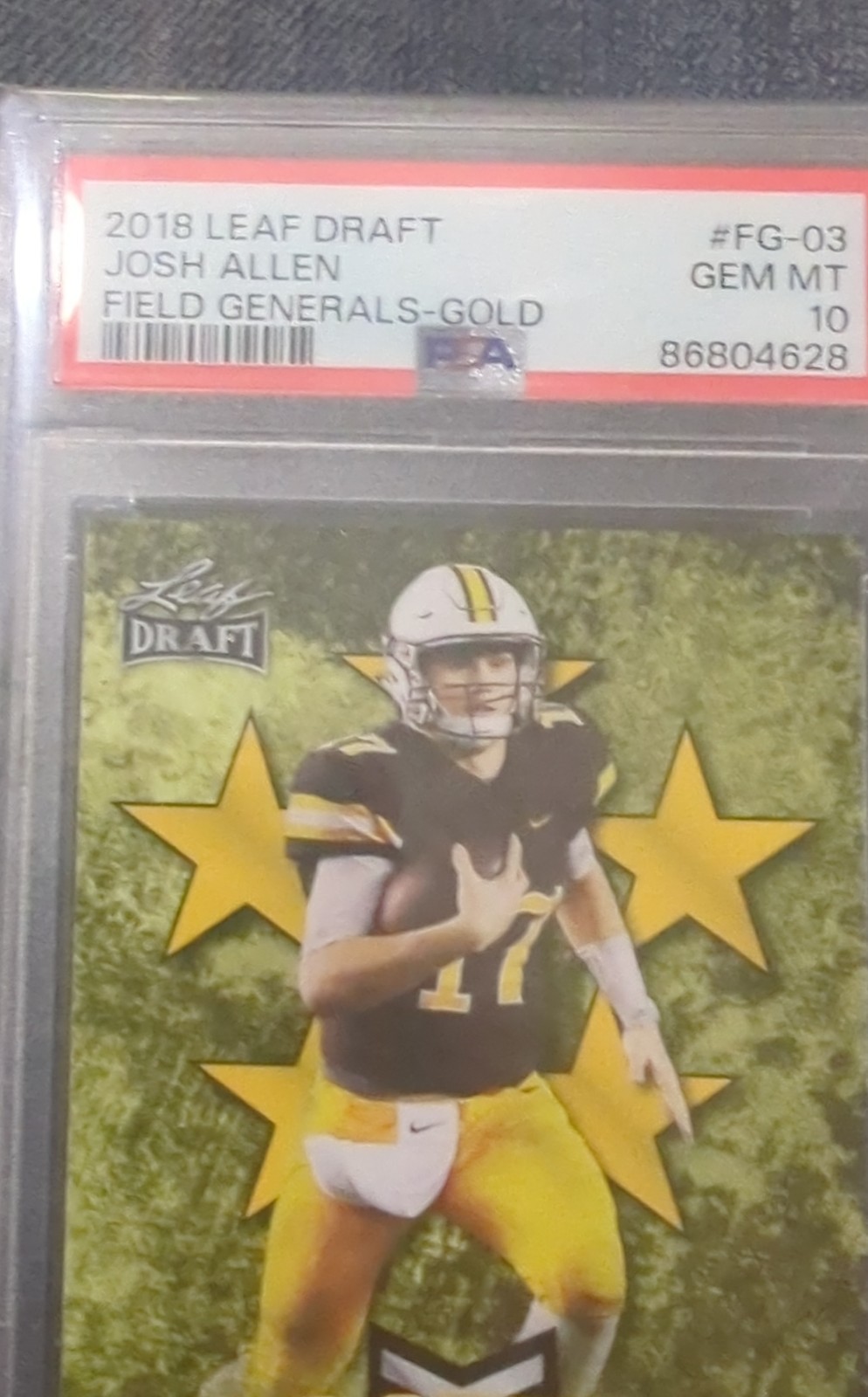 Josh Allen Leaf Draft Field Generals #FG03 Gold