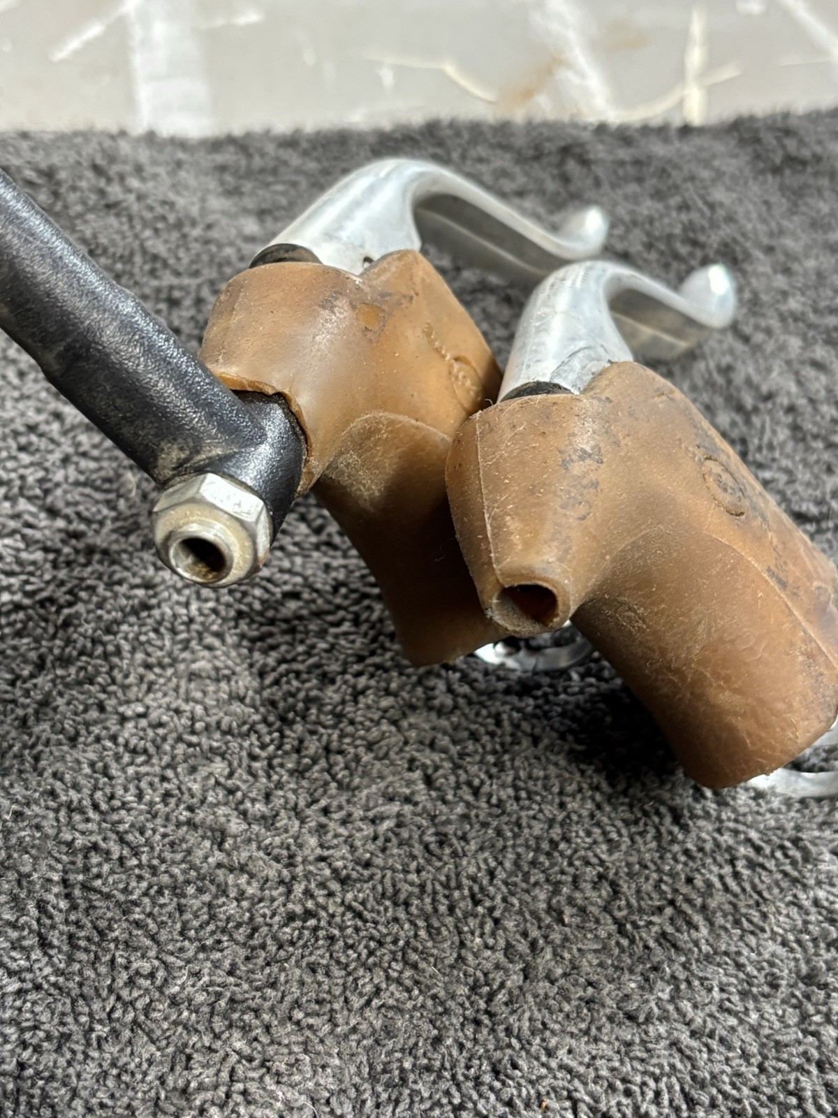 Mid 1980’s Vintage DIA-COMPE Non-Aero Road Brake Lever Set With Mirrors, WOW!!!