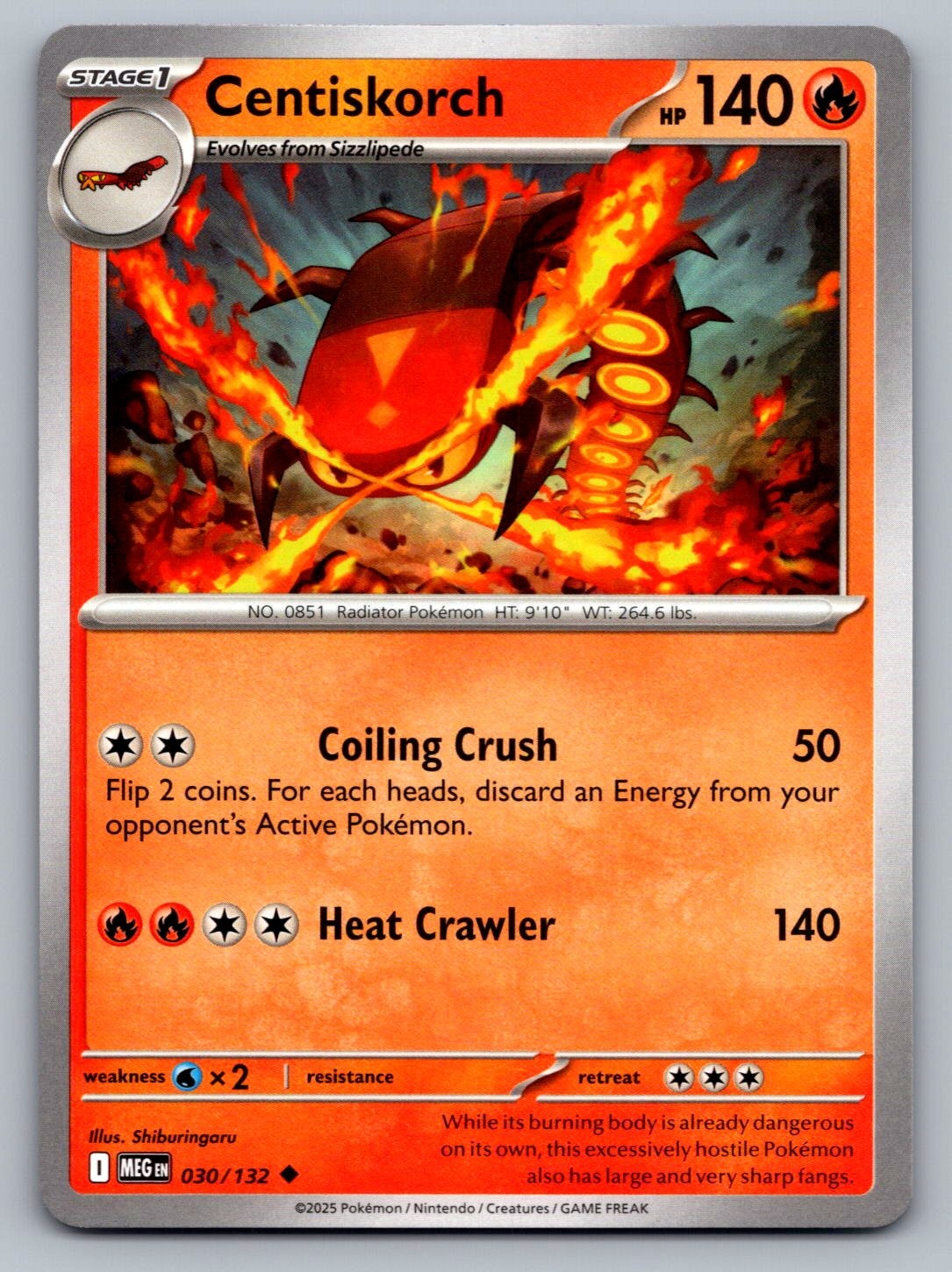 Pokemon TCG ME01: Mega Evolution Centiskorch 030/132