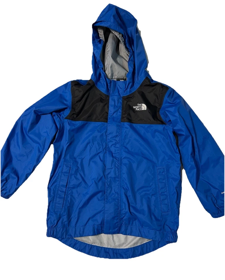 Chaqueta de lluvia con capucha para niños pequeños The North Face Dry Vent talla 5 azul negro cremallera completa Foto 2 de 4