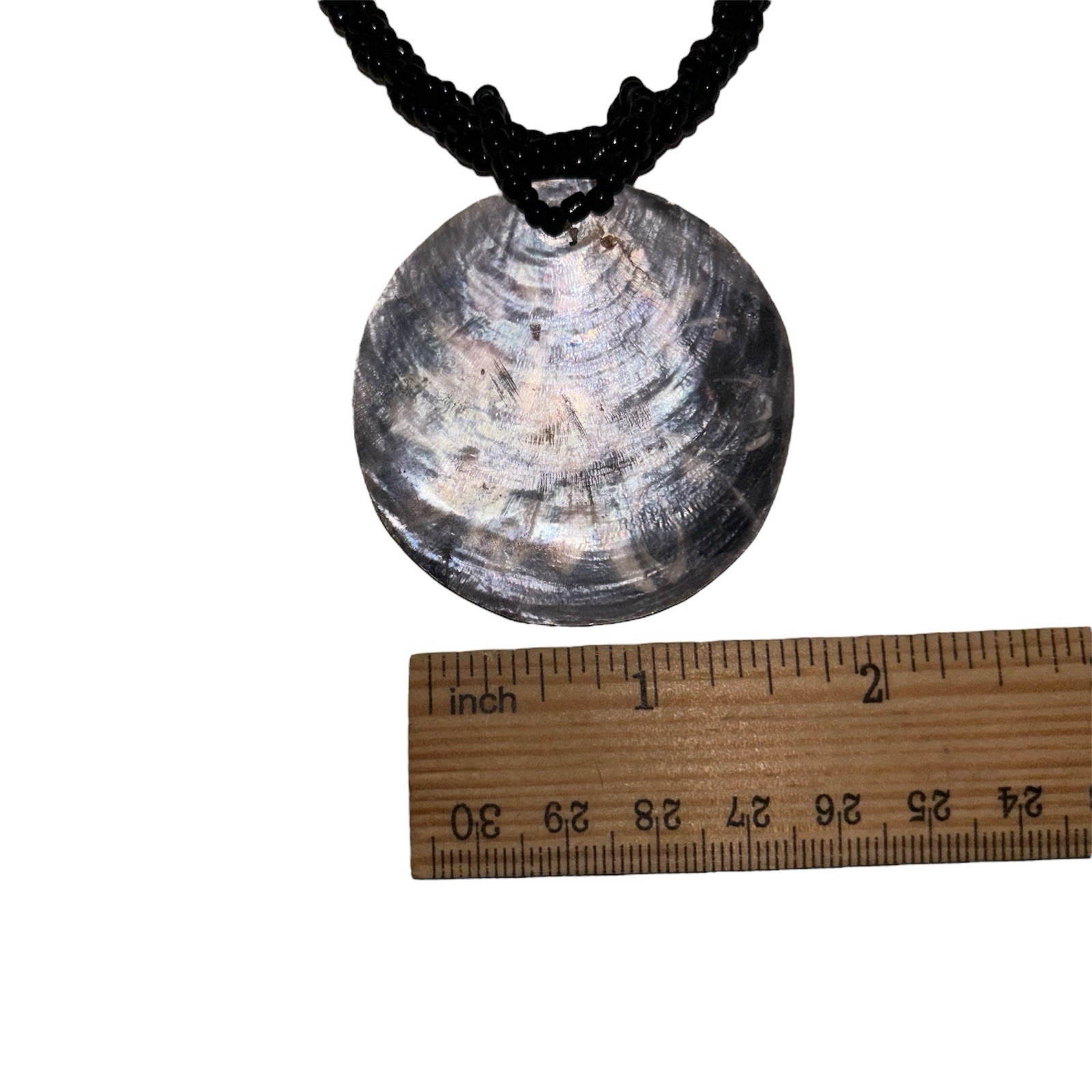 Shell Beaded Necklace Black - image 9