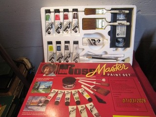 Vintage Bob Ross Master Oil Paint Set Used PBS Artist