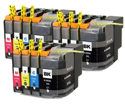 12P XXL Printer Ink Set fits Brother LC20e MFC-J5920DW MFC-J775DW MFC-J985DW