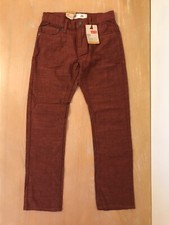 New Levi's Boys 511 Jeans Slim Fit Burnt Henne Broken Twill Size 14 Regular