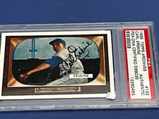 1995 topps archives carl erskine 1955 Bowman PSA/DNA Authentic Signed Autograph