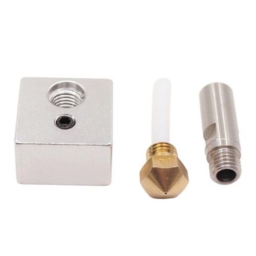 For 3D Printer Nozzle Throat Aluminum Heater Block with PTFE Tube Improved - Afbeelding 7 van 8