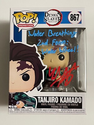 ZACH AGUILAR SIGNED TANJIRO KAMADO FUNKO POP DEMON SLAYER KIMETSU