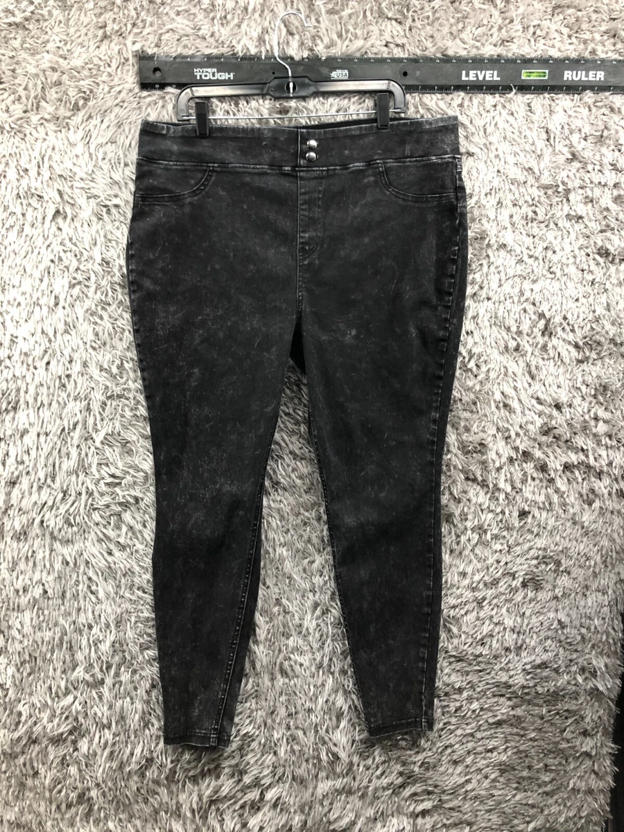 Terra & Sky Jegging Jeans Size 1X Womens High Rise Pull On Black