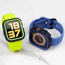 Sports Silicone Strap Mod Armor Case for Apple Watch Ultra 10 9 8 7 6 Band Cover