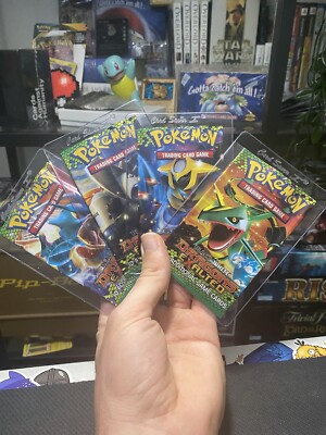 ⚫️⚪️ 4 Dragons Exalted Black & White Packs W/ Cases! Empty Pokémon Wrappers ⚫️⚪️