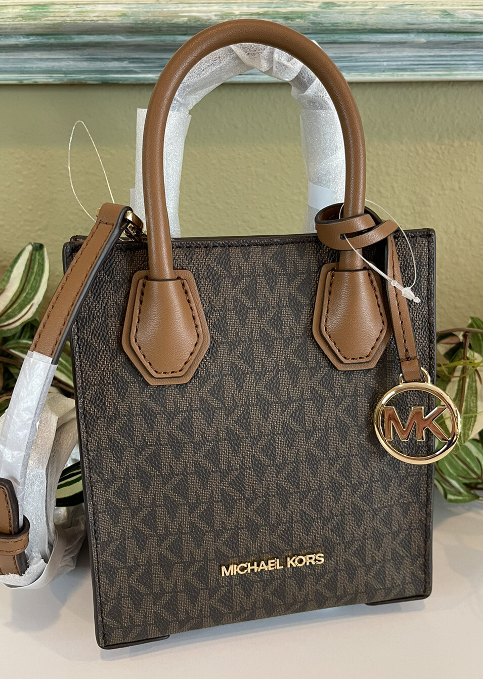 mk brown satchel