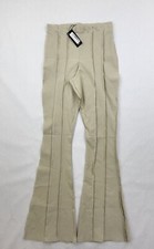 New Pretty Little Thing Women's Cream Pull On High Rise Flare Pants Size 2