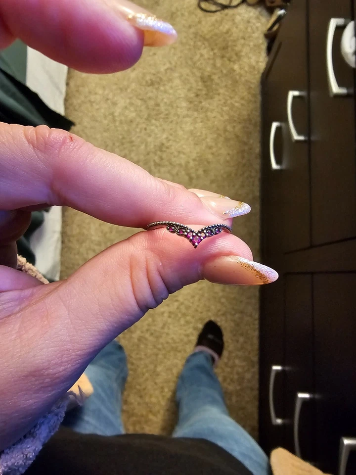 Juego de compromiso de cuarzo rutilado Foto 3 de 4