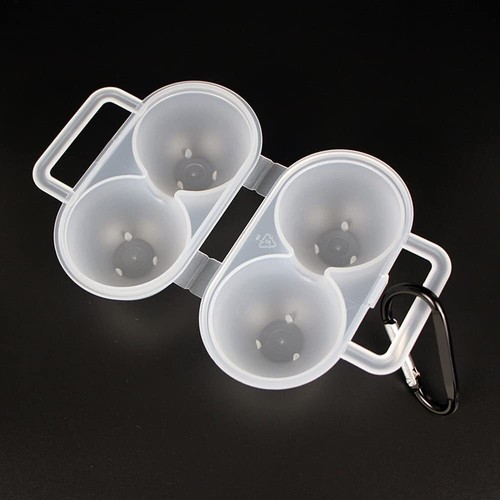 2 Pack Plastic Eggs Storage Box with D Buckle for 2 Eggs Portable Egg Container - Picture 4 of 9