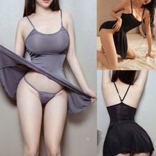 Women's Sexy-Lingerie Babydoll Sleepwear Underwear Mini Dress G-string Nightwear