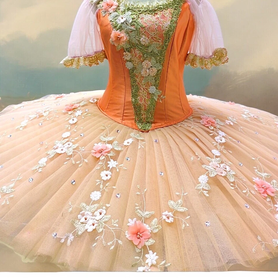 Ballet Tutu Pancake Flower fairy Dancewear professional ballerina adult girls - Image 3 of 4