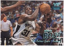 1997-98 FLEER TIFFANY PARALLEL: MALIK ROSE #233 SPURS/HORNETS/KNICKS/DREXEL