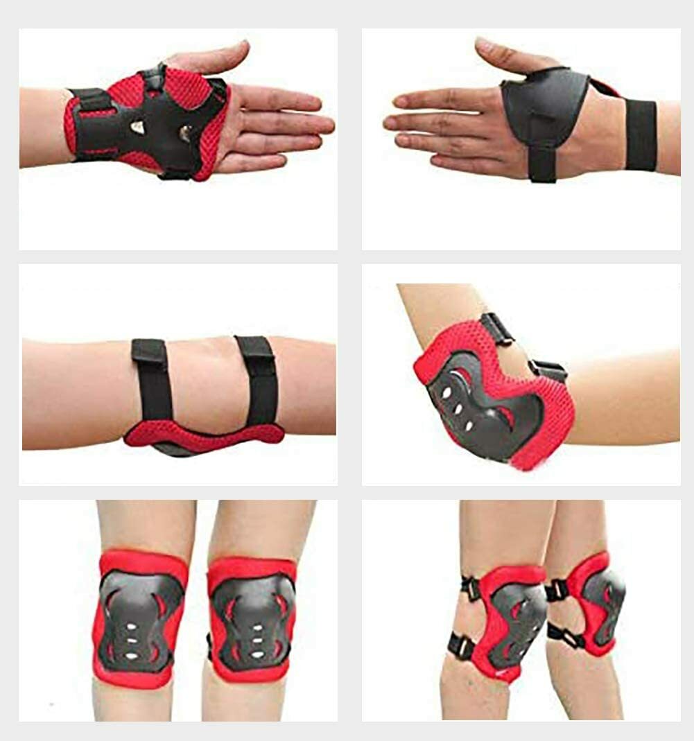 Wrist Elbow Knee Pads Inline Roller Skate Bike Protective Gear Guard for KIDS