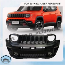 Fit 2019-2023 Jeep Renegade Front Complete Bumper Body Kit Assembly W/Foglight