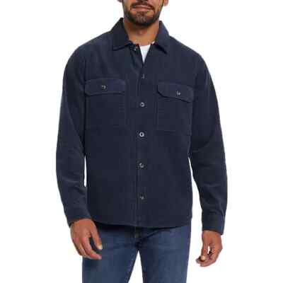 #ad Gap Men#x27;s Corduroy Shirt Size XXL Eclipse $19.98