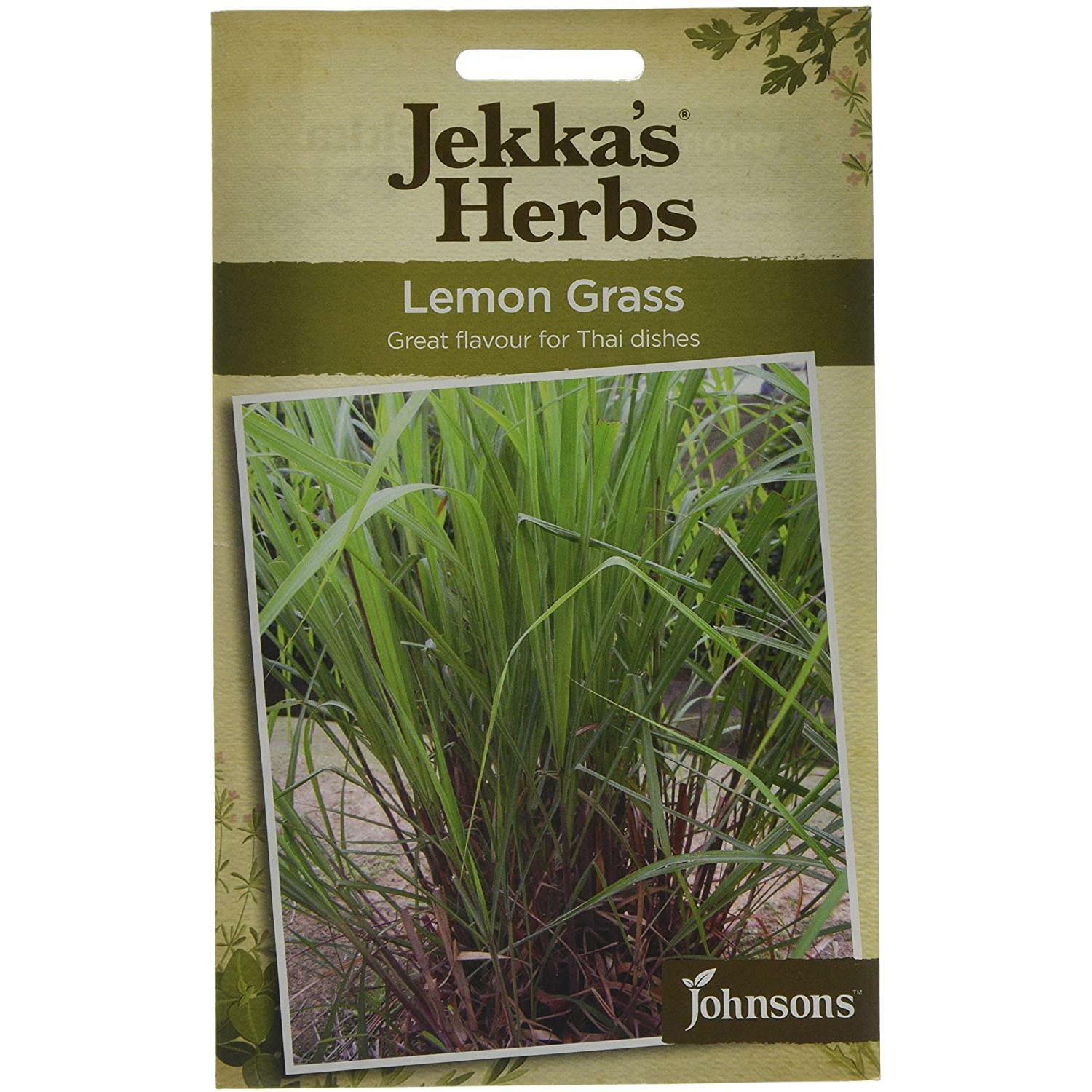 Johnsons Jekka's Herbs Easy Grow Your Own Home Garden Lemon Grass Seeds Packet