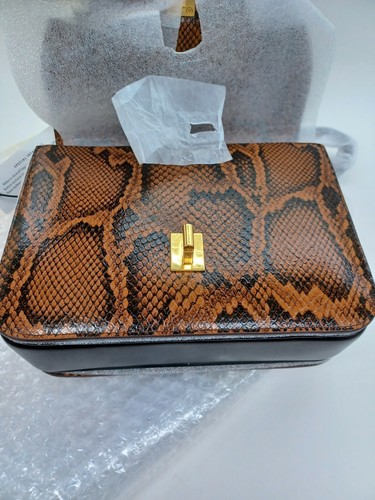 Neu mit Etikett Rebecca Minkoff Love Too braune Umhängetasche aus Schlangenleder - Bild 8 von 9