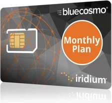 Bluecosmo Iridium Satellite Phone Global SIM Card - Monthly Airtime Service Plan