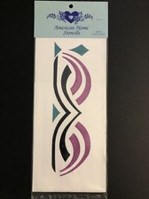 Swirls Owl Eyes 11" x 3" American Home Stencils 3 Overlay Sheets