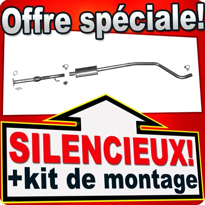 Silencieux intermédiaire Fiat 500L 1.4 95CH pot échappement central