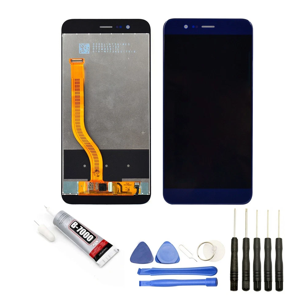VITRE TACTILE + ECRAN LCD POUR HUAWEI HONOR 8 PRO BLEU 5.7" + OUTILS +COLLE - Photo 1/1