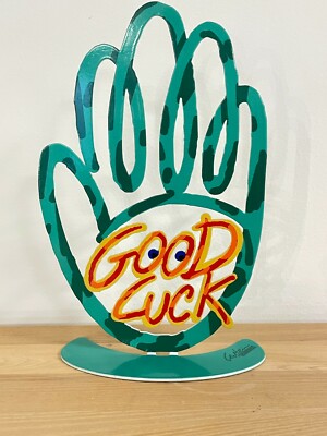 DAVID GERSTEIN Pop art Hand made Metal sculpture -  '' Hamsa good luck ''