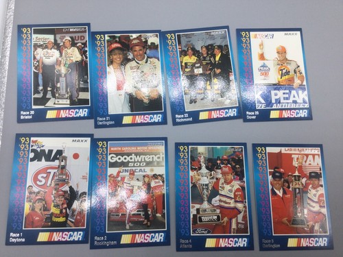 RARE SET 1993 MAXX CHROME NASCAR RACING SPORT CARDS Checklists Memorable Moment - Picture 7 of 10