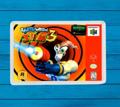 EARTH WORM JIM 3D NINTENDO 64 Kühlschrankmagnet Iman Nevera