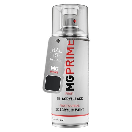 RAL 9011 Noir graphite Graphite black brillant acrylique bombe aérosol ...