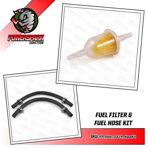 Low Pressure Pre Carburettor Pre Fuel Pump In Line Clear Cone Filter Hose Kit - 第 1/7 張圖片