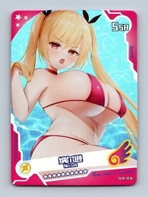 Goddess Story TCG - Nelson Azur Lane - Foil - Anime Waifu Swimsuit Girl Party