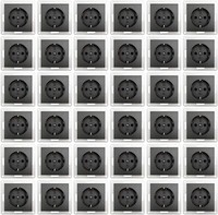 Schutzkontakt-Steckdose Mcpower Flair 250V~/16A, Einsteckschutz, 36Er-Pack