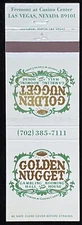 GOLDEN Nuggets Las Vegas Nevada Vintage Matchcover B-3411