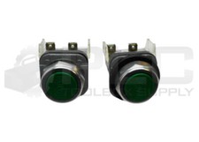 LOT OF 2 ALLEN BRADLEY 800T-A... /T PUSH BUTTON W/ 800T-XD1 /D CONTACT BLOCK