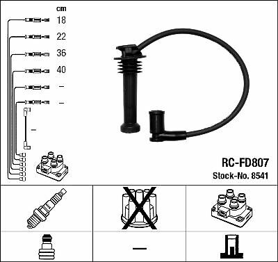 Kit cavi accensione NGK 0954 per VW GOLF III (1H1) 2.8 1992-1997