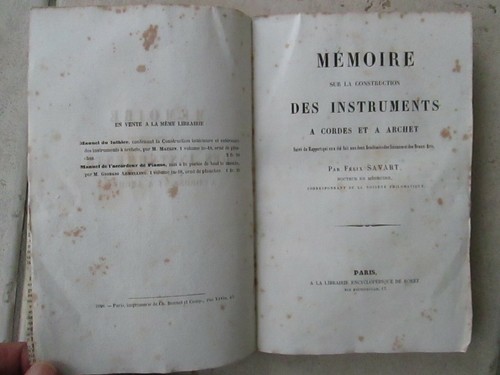 MEMOIRE CONSTRUCTION DES VIOLONS et archets, 1819. - Picture 2 of 12