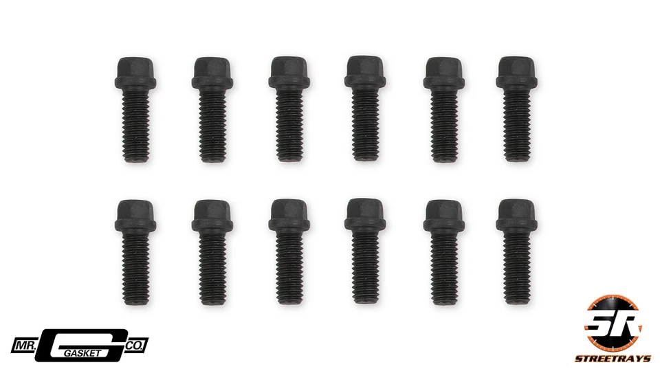 Kit de pernos de cabezal Mr Gasket 917 3/8-16x1 para Chevy bloque pequeño 262-400 AMC 290-401 Foto 2 de 3