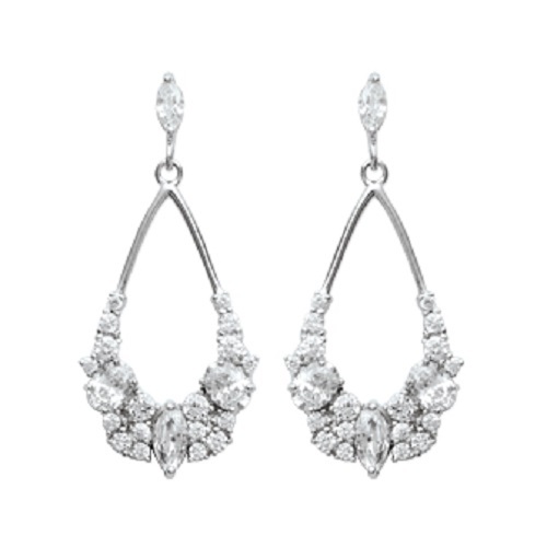 Boucles d'oreilles pendantes zirconium argent 925 pour illuminer vos soirées