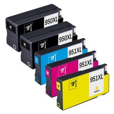 5pk Ink for HP 950XL 951XL OfficeJet Pro 8600 8616 8625 8630 8620 8615 8100 8610
