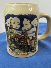 Vintage Stoneware German Beer Mug Stein Rothenburg ob der Tauber Deutschland
