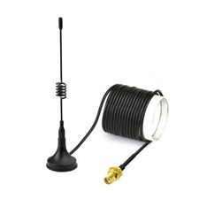 SMA Female Two Way Ham Handheld Radio Magnetic Base Antenna 3m for BaoFeng UV-5R