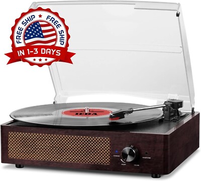 Tocadiscos Vintage De Vinil, Moderno Tocadiscos Elegante Para