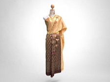 Thai Traditional outfit Sarong is for 20-35 inches waist Carnival Bridal
