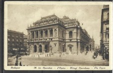 1932 HUNGARY BUDAPEST THE OPERA TRAVELED POSTCARD COVER
