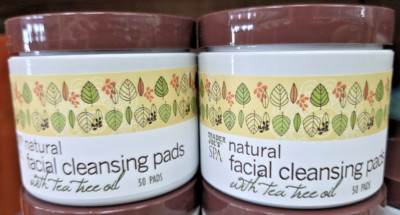 Trader Joe's SPA Natural Facial Cleansing Pads with Tea Tree Oil (2 Jars)